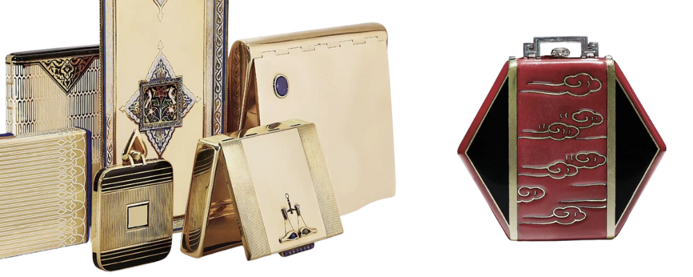 art deco kufr a poudra na cigarety